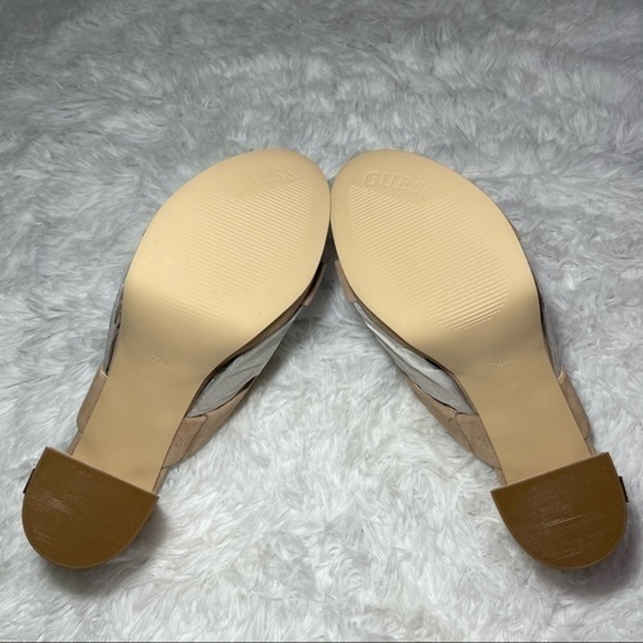 GUESS Taupe Blubell Suede Platform Slide 7.5 - Picture 14 of 16